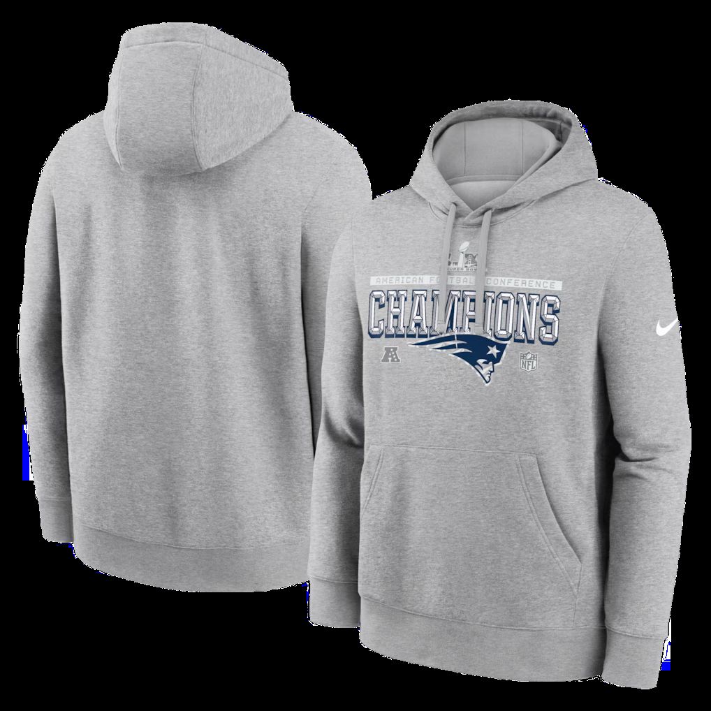 Men 2026 NFL New England Patriots hoodie grey 0015